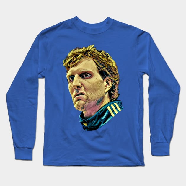 Dirk Face Long Sleeve T-Shirt by HoopDynastees